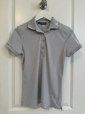 J.Lindeberg Light Gray Girls' Performance Polo